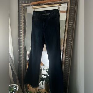 Indigo Flare Jeans High Waisted